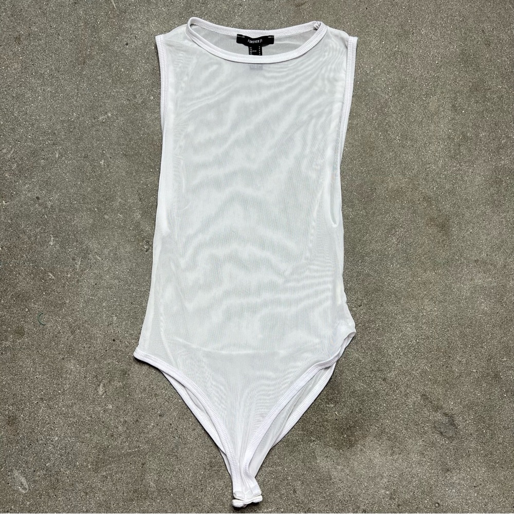 Mesh White Bodysuit 🤍✨